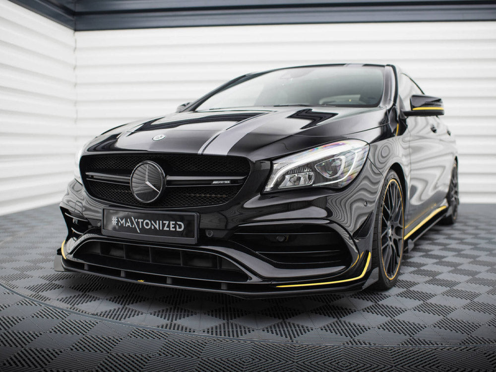 Maxton Design Street PRO Front Splitter + Flaps Mercedes-AMG CLA 45 Aero C117 Facelift - MECLA117AMGAEROCNC-FD1B+FSF1G - Image 2