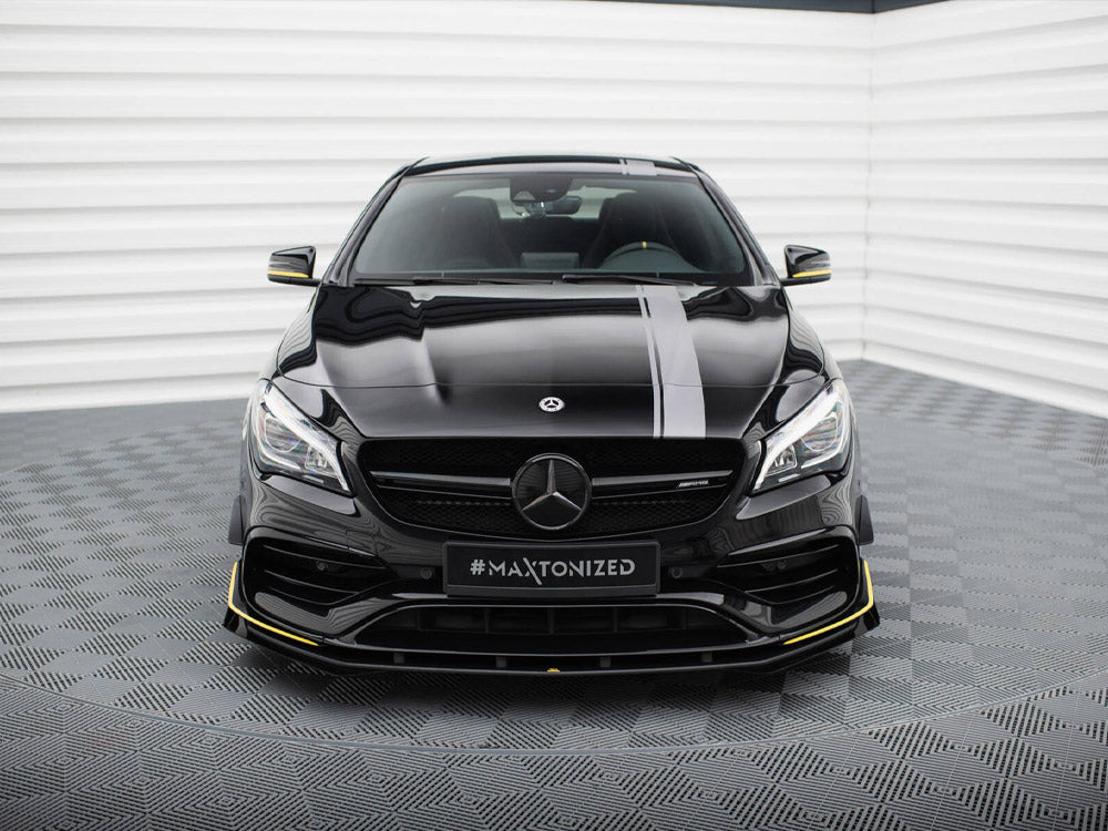 Maxton Design Street PRO Front Splitter + Flaps Mercedes-AMG CLA 45 Aero C117 Facelift - MECLA117AMGAEROCNC-FD1B+FSF1G - Image 3