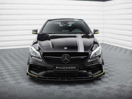 Maxton Design Street PRO Front Splitter + Flaps Mercedes-AMG CLA 45 Aero C117 Facelift - MECLA117AMGAEROCNC-FD1B+FSF1G - Image 3