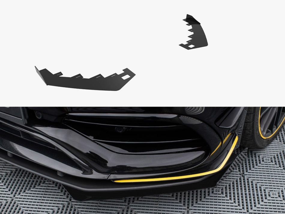 Maxton Design Front Flaps Mercedes-AMG CLA 45 Aero C117 Facelift - MECLA117AMGAEROCNC-FSF1G - Image 1