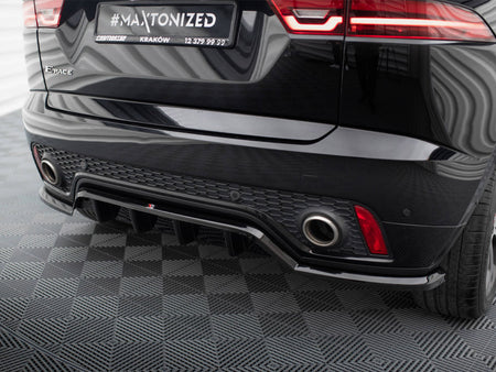 Maxton Design Central Rear Splitter (Vertical Bars) Jaguar E-Pace R-Dynamic Mk1 - JA-EP-1-RDYNAMIC-RD1G+RD2G - Image 3