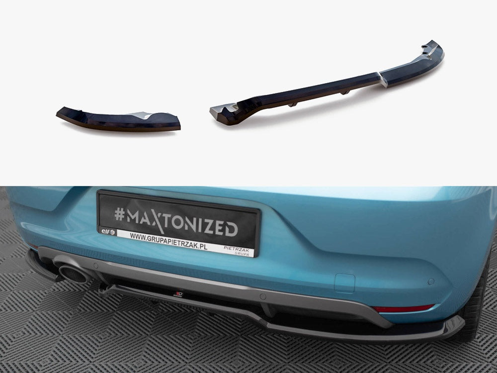 Maxton Design Rear Splitter (Vertical Bars) Renault Clio R.S. Line Mk5 - RE-CL-5-RSLINE-RSD1G+RD1G - Image 1