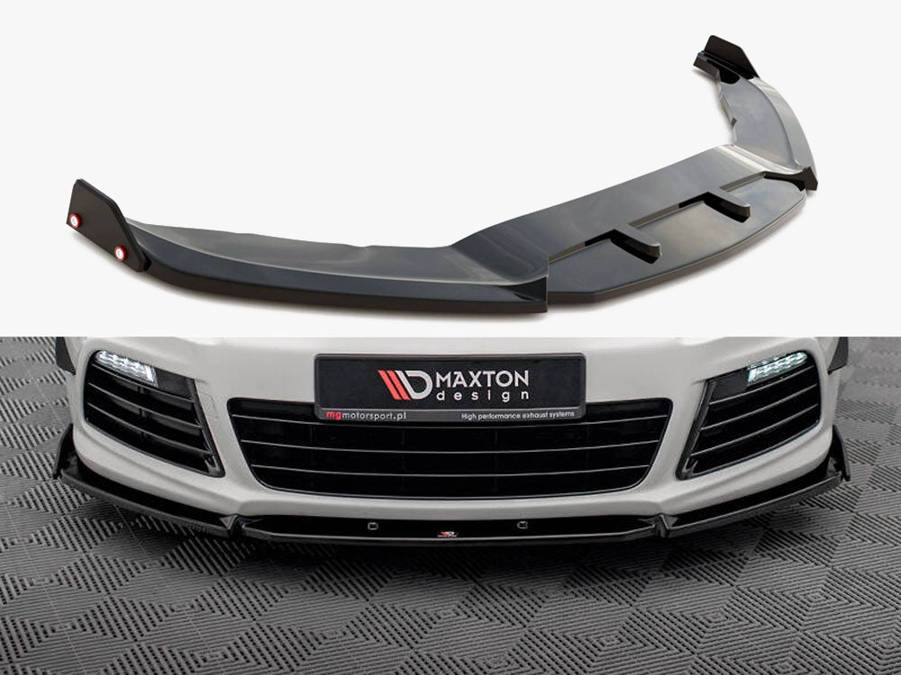 Maxton Design Front Splitter V.3 + Flaps Volkswagen Scirocco R Mk3 - VW-SC-3-R-FD3G+FSF1B - Image 1