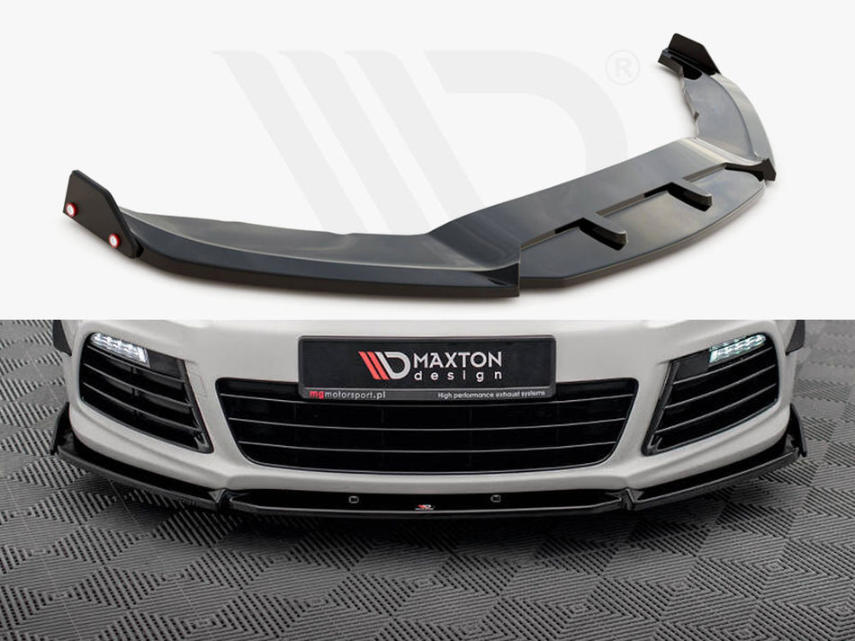 MAXTON DESIGN Front Splitter V.3 + Flaps Volkswagen Scirocco R Mk3