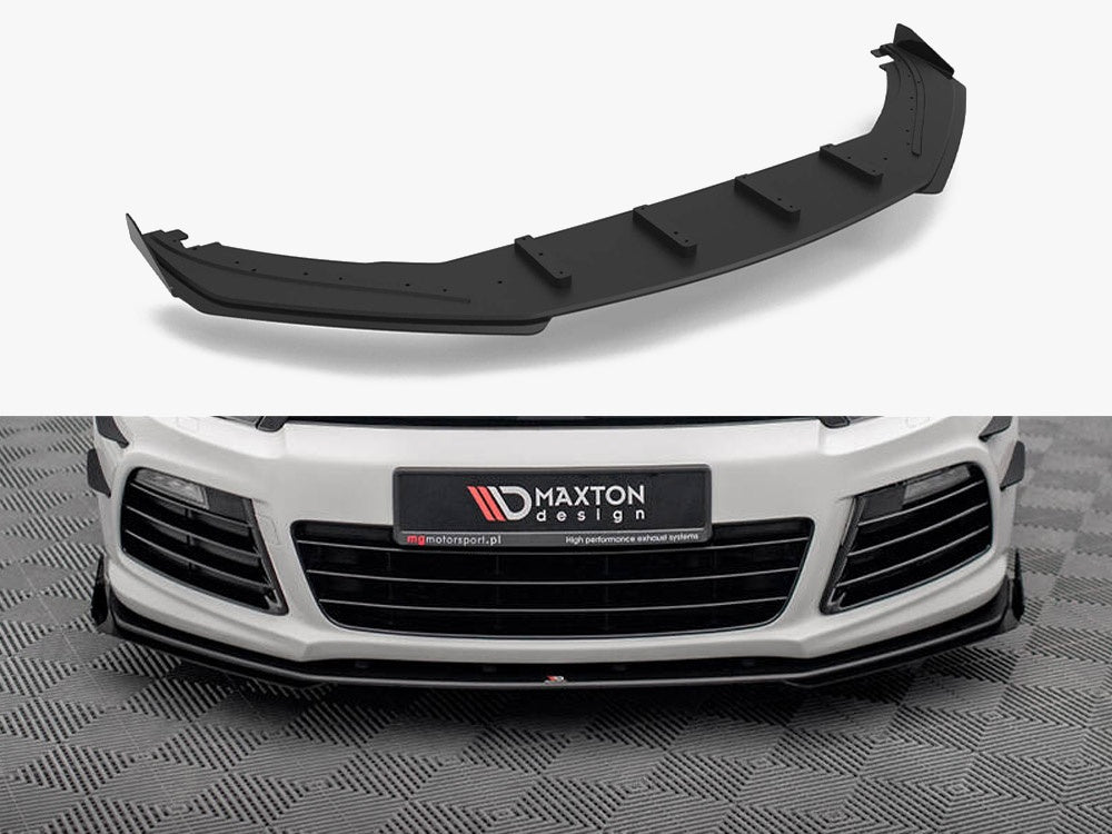 Maxton Design Street PRO Front Splitter + Flaps Volkswagen Scirocco R Mk3 - VWSC3RCNC-FD2B+FSF1G - Image 1