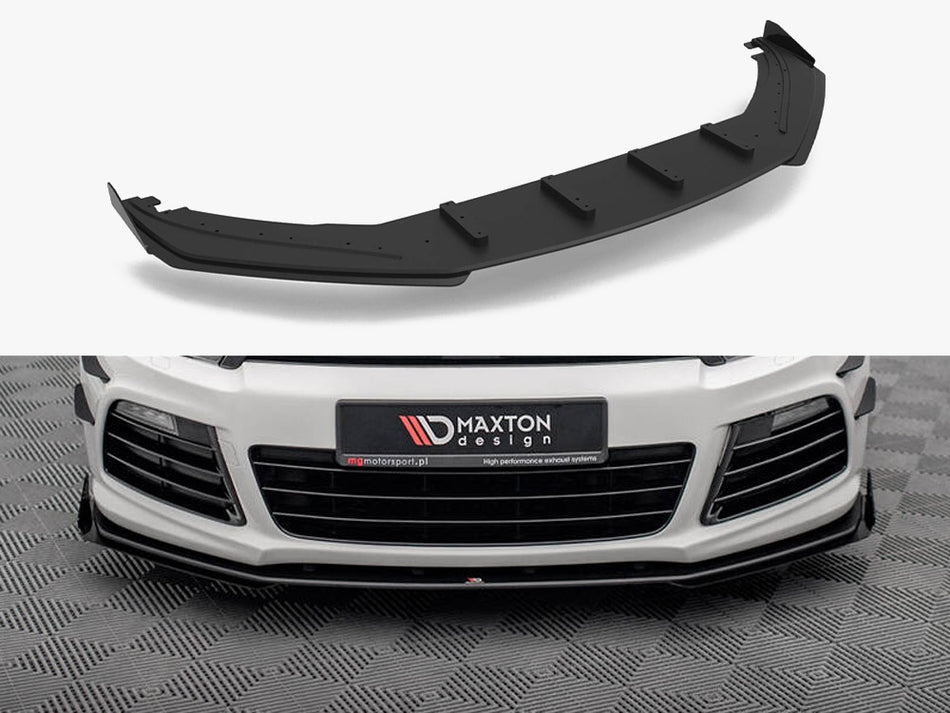 Maxton Design Street PRO Front Splitter + Flaps Volkswagen Scirocco R Mk3 - VWSC3RCNC-FD2B+FSF1G - Image 1