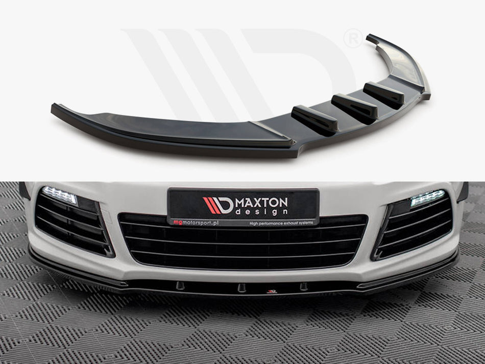 MAXTON DESIGN Front Splitter V.1 Volkswagen Scirocco R Mk3 - Carbon Look