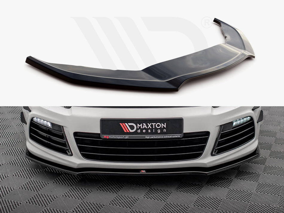 MAXTON DESIGN Front Splitter V.2 Volkswagen Scirocco R Mk3 - Carbon Look