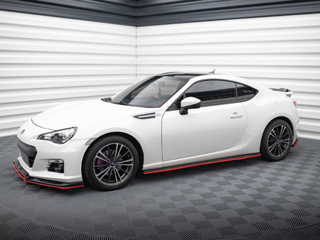 Maxton Design Side Skirts Diffusers V.2 Subaru BRZ Mk1 / Mk1 Facelift / Toyota GT86 Facelift - SU-BRZ-1F-SD1RRED+SD1G - Image 2