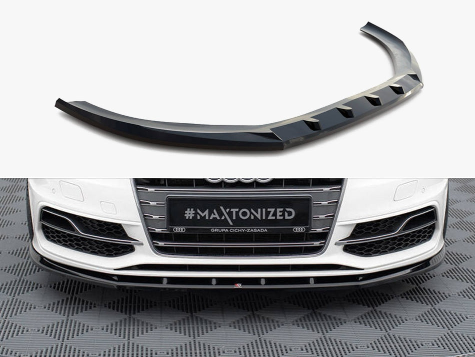 Maxton Design Front Splitter V.1 Audi S3 / A3 S-Line Sportback / Hatchback 8V - AU-S3-8V-SB-FD1G - Image 1