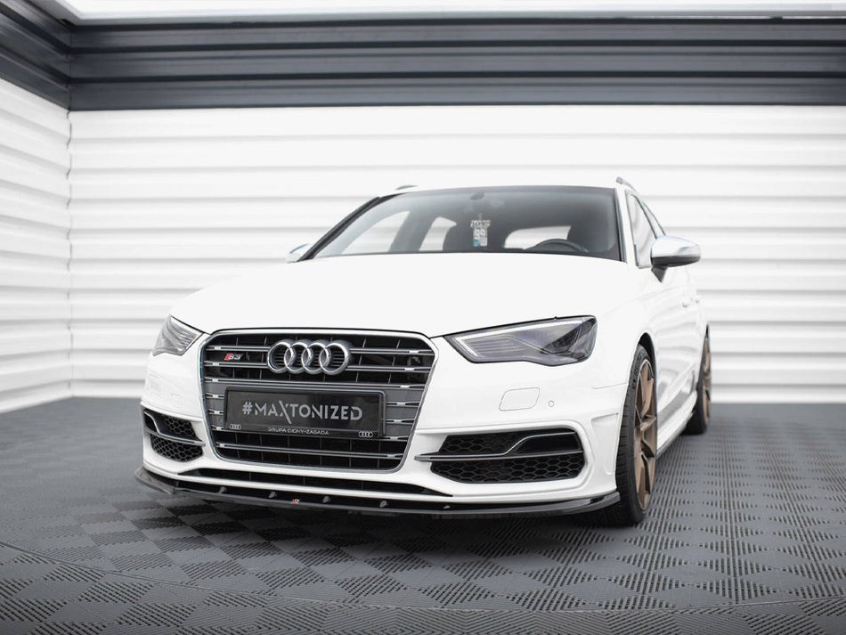 Maxton Design Front Splitter V.1 Audi S3 / A3 S-Line Sportback / Hatchback 8V - AU-S3-8V-SB-FD1G - Image 2