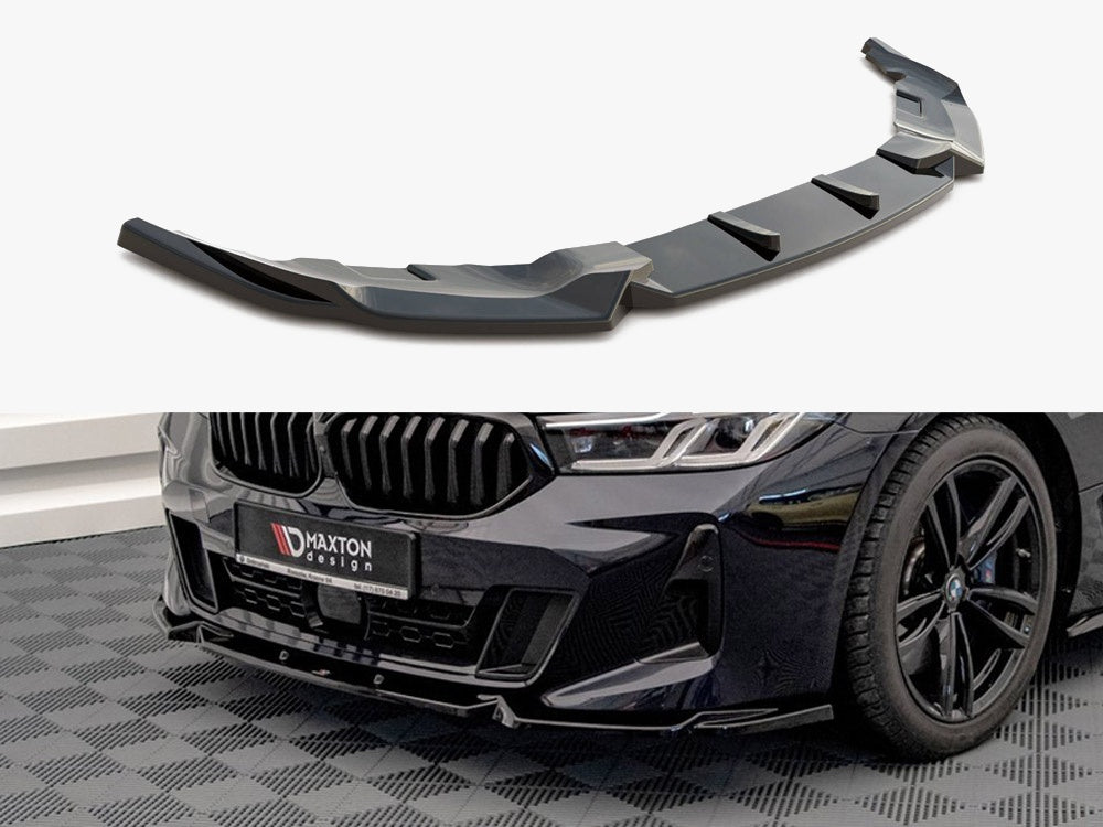 Maxton Design Front Splitter BMW 6 GT M-Pack G32 Facelift - Textured - BM-6-32-GT-MPACK-FD1T - Image 1