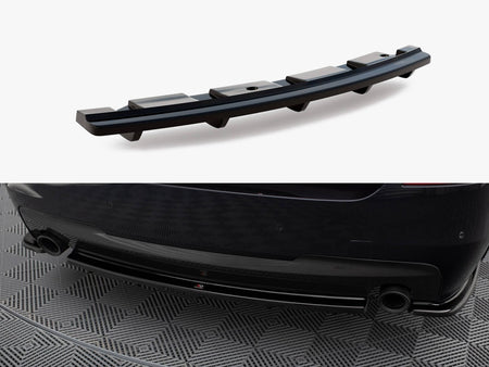 Maxton Design Central Rear Splitter (Vertical Bars) BMW 5 F11 M-Pack - BM-5-11-MPACK-RD1+RD3G - Image 1