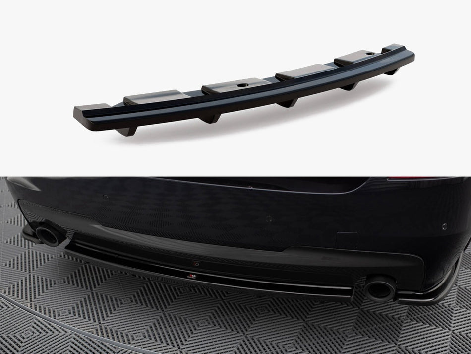 Maxton Design Central Rear Splitter (Vertical Bars) BMW 5 F11 M-Pack - BM-5-11-MPACK-RD1+RD3G - Image 1