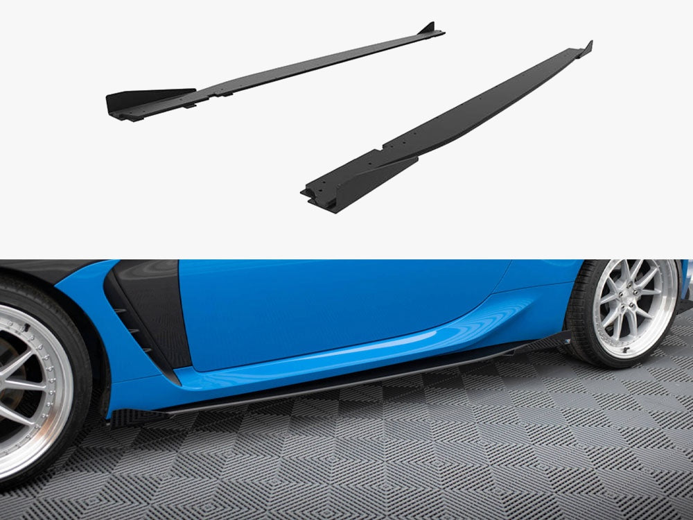 Maxton Design Street PRO Side Skirts Diffusers V.1 + Flaps Toyota GR86 Mk1 - TOGR861CNC-SD1B+SF1G - Image 1