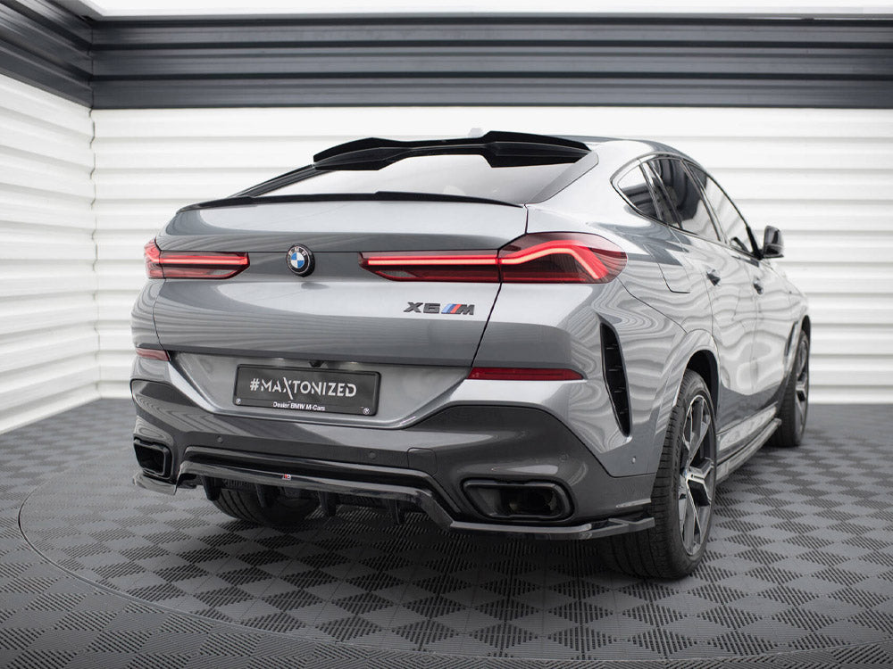 Maxton Design Central Rear Splitter (Vertical Bars) V.1 BMW X6 M-Pack G06 Facelift - BM-X6-G06F-MPACK-RD1G+RD3G - Image 2