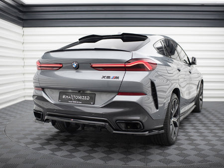 Maxton Design Central Rear Splitter (Vertical Bars) V.1 BMW X6 M-Pack G06 Facelift - BM-X6-G06F-MPACK-RD1G+RD3G - Image 2