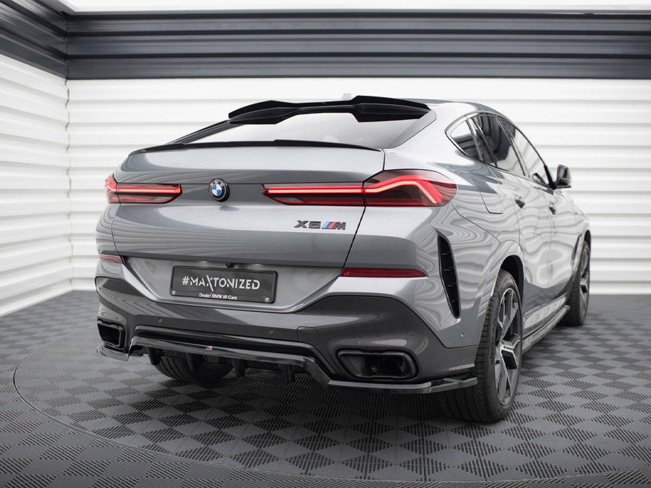 Maxton Design Central Rear Splitter (Vertical Bars) V.1 BMW X6 M-Pack G06 Facelift - BM-X6-G06F-MPACK-RD1G+RD3G - Image 2