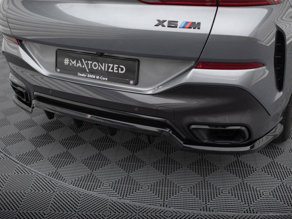 Maxton Design Central Rear Splitter (Vertical Bars) V.1 BMW X6 M-Pack G06 Facelift - BM-X6-G06F-MPACK-RD1G+RD3G - Image 3