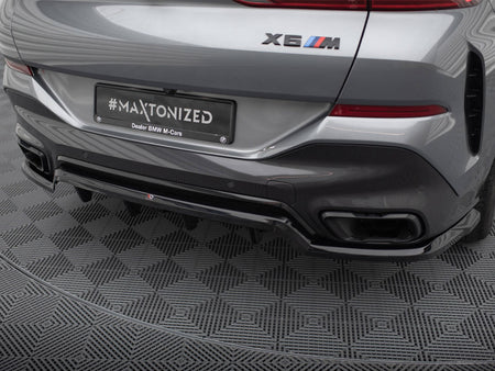 Maxton Design Central Rear Splitter (Vertical Bars) V.1 BMW X6 M-Pack G06 Facelift - BM-X6-G06F-MPACK-RD1G+RD3G - Image 3