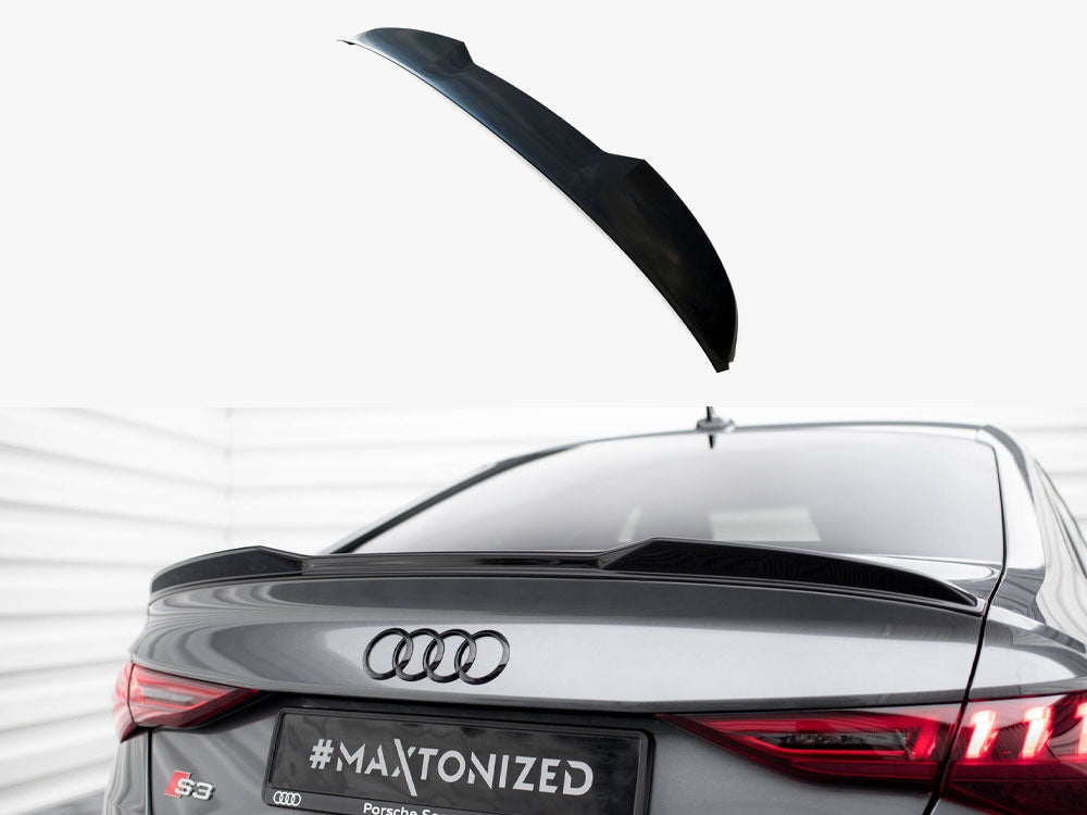 Maxton Design Spoiler CAP 3D Audi A3 / A3 S-Line / S3 / RS3 Sedan 8Y - AU-A3-8Y-SLINE-S-CAP3D1G - Image 1