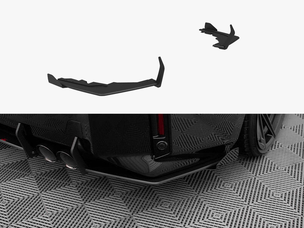 Maxton Design Street Pro Rear Side Splitters V.1 + Flaps BMW M2 G87 - BMM2G87CNC-RSD1B+RSF1G - Image 1