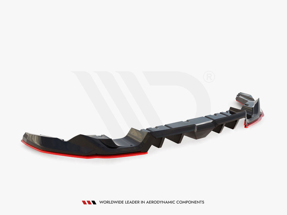 Maxton Design Central Rear Splitter (Vertical Bars) V.2 Toyota GR86 Mk1 - TO-GR86-1-RD2G+RD5G+RD2RRED - Image 7