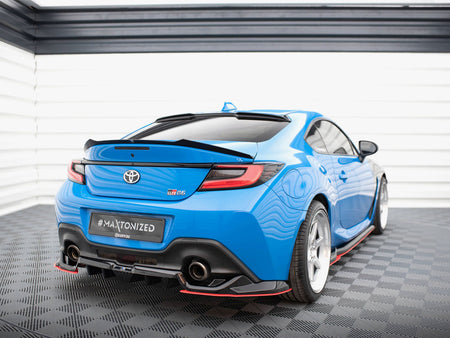 Maxton Design Central Rear Splitter (Vertical Bars) V.2 Toyota GR86 Mk1 - TO-GR86-1-RD2G+RD5G+RD2RRED - Image 3