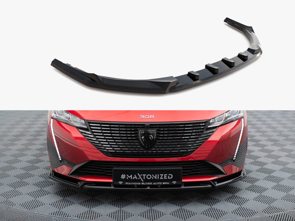 Maxton Design Front Splitter V.2 Peugeot 308 Mk3 - PE-308-3-SW-FD2G - Image 1