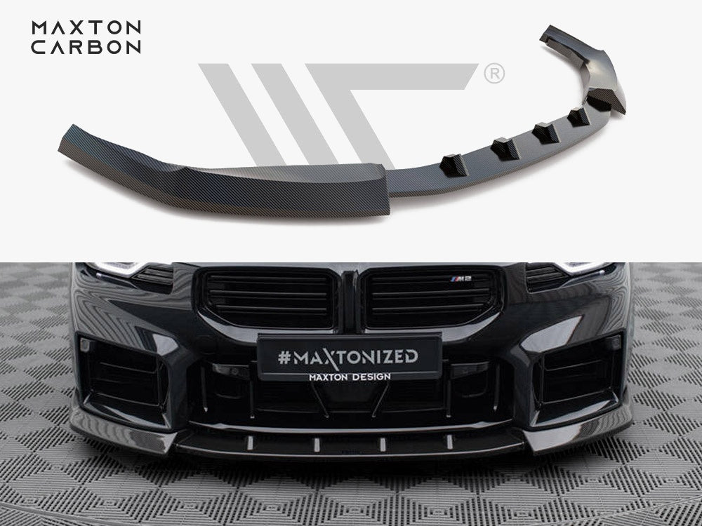 Maxton Design Carbon Fiber Front Splitter V.2 BMW M2 G87 - CF-BM-M2-G87-FD3-245-P - Image 1