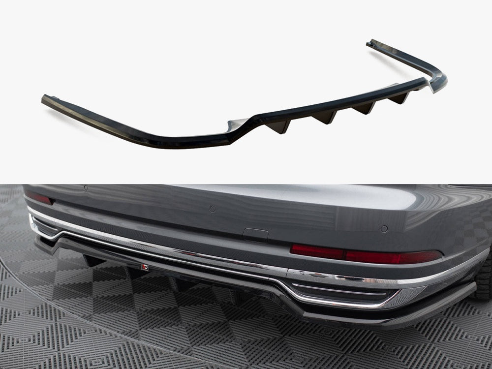 Maxton Design Central Rear Splitter (Vertical Bars) Audi A8 D5 - AU-A8-D5-RD1G+RD2G - Image 1