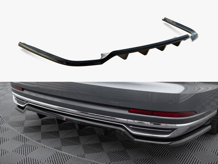 Maxton Design Central Rear Splitter (Vertical Bars) Audi A8 D5 - AU-A8-D5-RD1G+RD2G - Image 1
