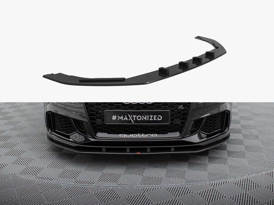 Maxton Design Street PRO Front Splitter Audi RS3 Sedan 8V Facelift - AURS38VFSCNC-FD1B - Image 1