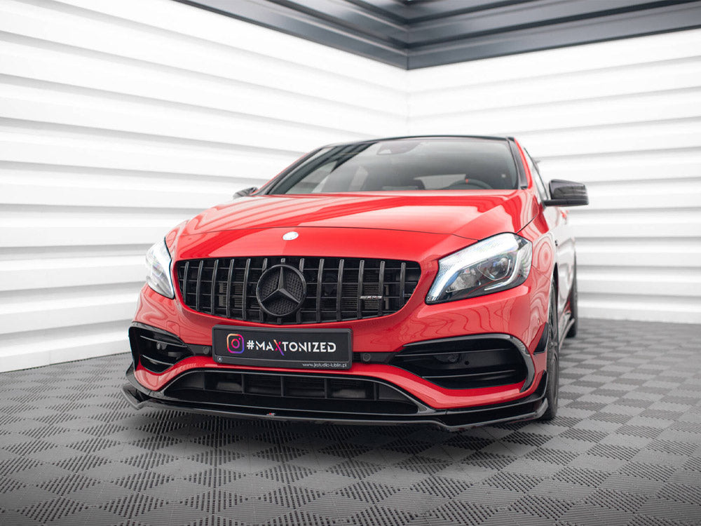 Maxton Design Front Splitter V.2 Mercedes-Benz A45 Aero W176 Facelift - ME-A-176F-AMG-AERO-FD2G - Image 2