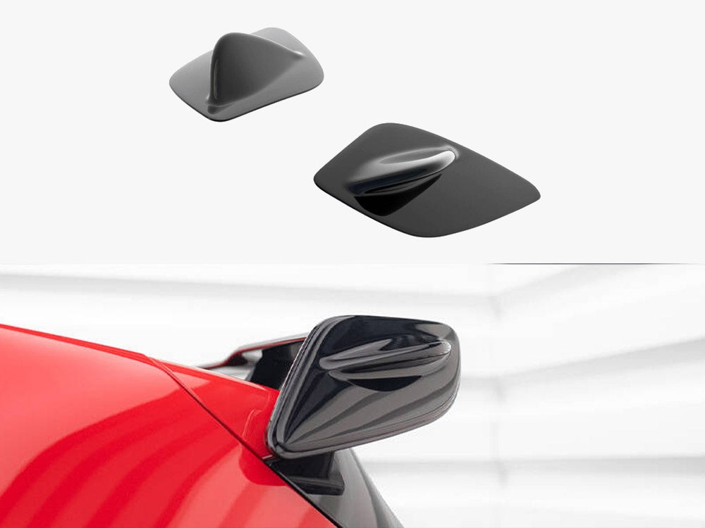 Maxton Design Spoiler Side Extensions Mercedes A W176 AMG Facelift - Carbon Look - ME-A-176F-AMG-HS1C - Image 1