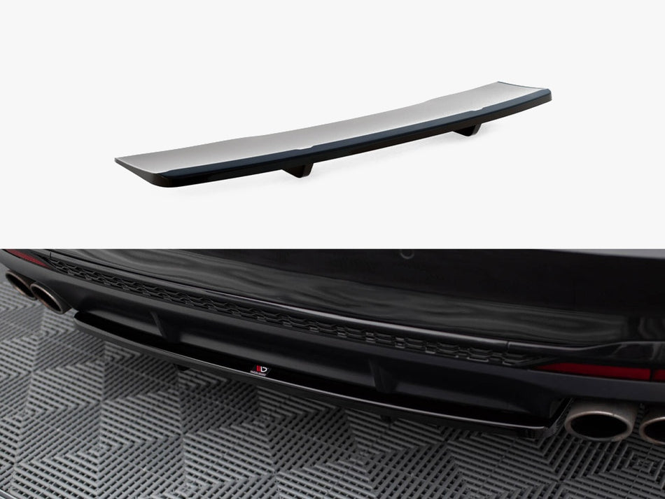 Maxton Design Central Rear Splitter (Vertical Bars) Audi S4 B9 Facelift - AU-S4-B9F-RD1G+RD2G - Image 1