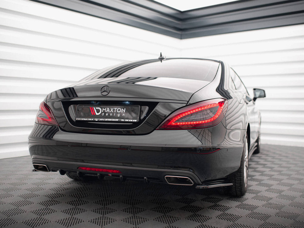Maxton Design Rear Valance Mercedes-Benz CLS C218 - Carbon Look - ME-CLS-218F-RS1C - Image 2