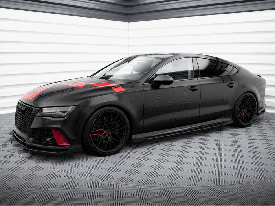 Street PRO Side Skirts Diffusers + Flaps Audi A7 RS7 Look C7