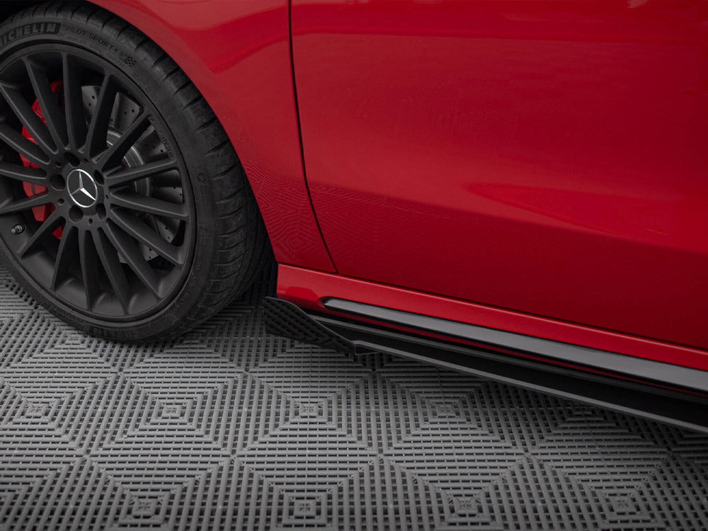 Maxton Design Street PRO Side Skirts Diffusers + Flaps Mercedes-Benz A 45 AMG W176 Facelift - MEA176FAEROCNC-SD1B+SF1G - Image 5