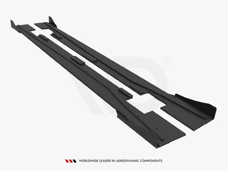 Maxton Design Street PRO Side Skirts Diffusers + Flaps Mercedes-Benz A 45 AMG W176 Facelift - MEA176FAEROCNC-SD1B+SF1G - Image 7