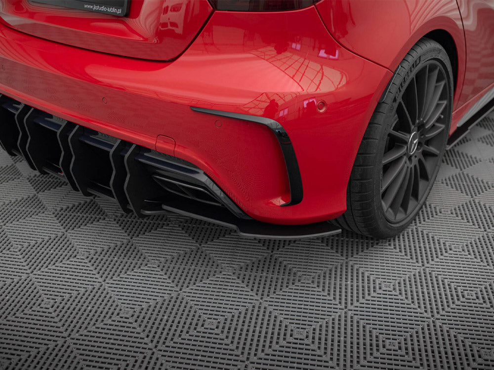 Maxton Design Street Pro Rear Side Splitters Mercedes-Benz A 45 AMG W176 Facelift - MEA176FAEROCNC-RSD1B - Image 2