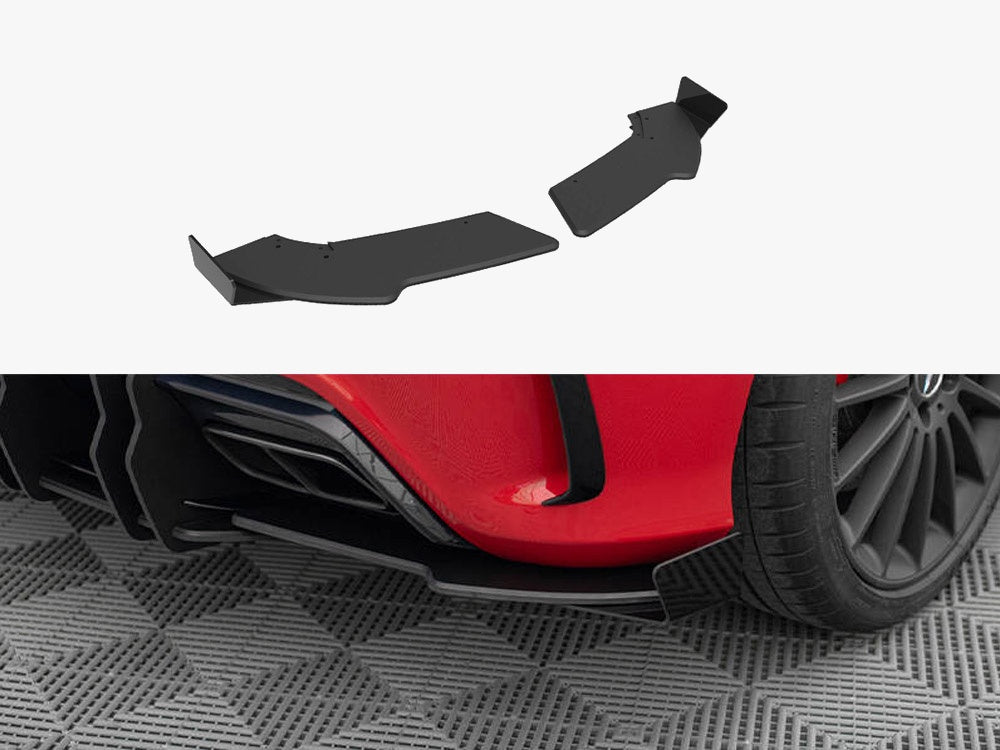 Maxton Design Street Pro Rear Side Splitters + Flaps Mercedes-Benz A 45 AMG W176 Facelift - MEA176FAEROCNC-RSD1B+RSF1G - Image 1