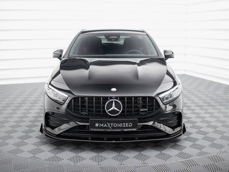 Maxton Design Street PRO Front Splitter + Flaps Mercedes-AMG A35 W177 Facelift - MEA177F35CNC-FD1B+FSF1G - Image 3