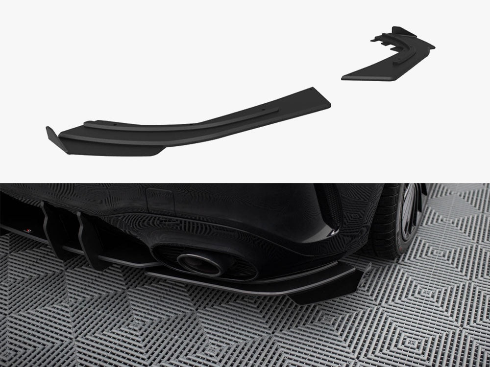 Street Pro Rear Side Splitters + Flaps Mercedes-AMG A35 Hatchback W177