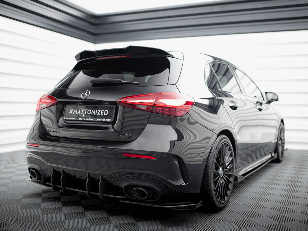 Maxton Design Street Pro Rear Side Splitters + Flaps Mercedes-AMG A35 Hatchback W177 - MEA177F35CNC-RSD1B+RSF1G - Image 2