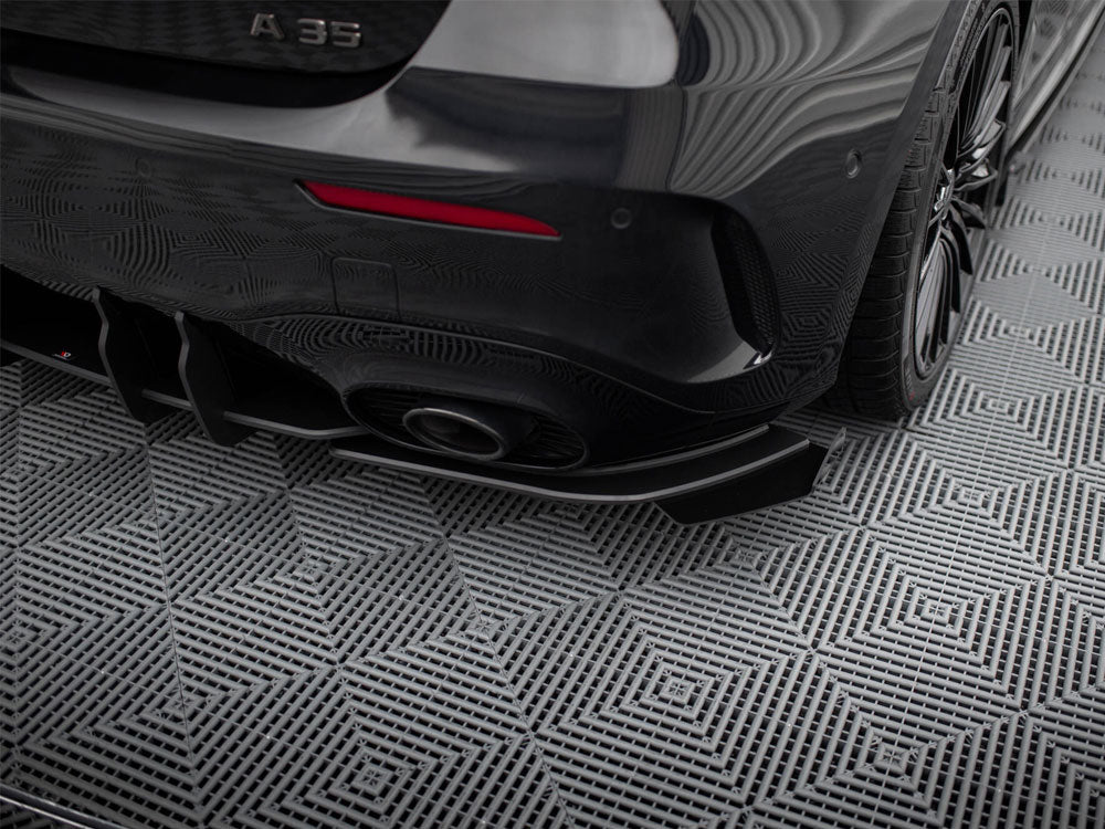 Maxton Design Street Pro Rear Side Splitters + Flaps Mercedes-AMG A35 Hatchback W177 - MEA177F35CNC-RSD1B+RSF1G - Image 3