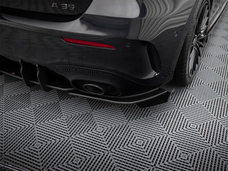 Maxton Design Street Pro Rear Side Splitters + Flaps Mercedes-AMG A35 Hatchback W177 - MEA177F35CNC-RSD1B+RSF1G - Image 3