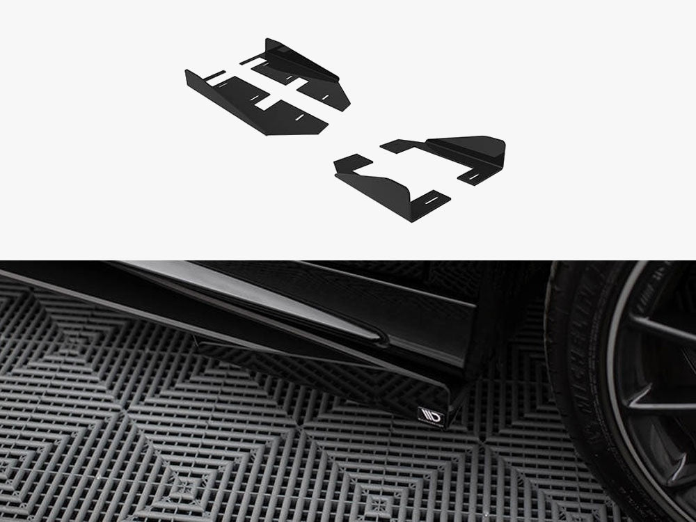 Maxton Design Side Flaps Mercedes-Benz A AMG-Line W176 Facelift - MEA176FAMGLINECNC-SF1G - Image 1