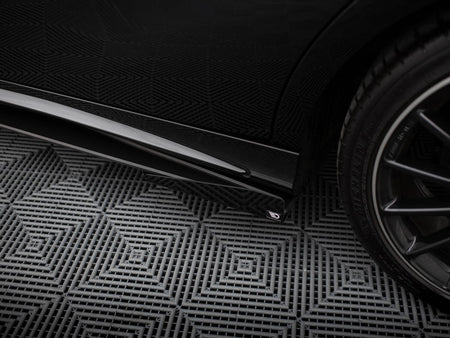 Maxton Design Side Flaps Mercedes-Benz A AMG-Line W176 Facelift - MEA176FAMGLINECNC-SF1G - Image 4