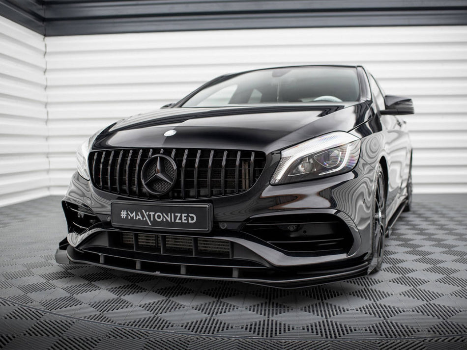 Maxton Design Front Flaps Mercedes-Benz A AMG-Line W176 Facelift - MEA176FAMGLINECNC-FSF1G - Image 2